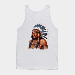 Native American Village Chief #2 Tank Top